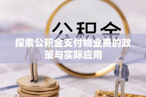 大新探索公积金支付物业费的政策与实际应用